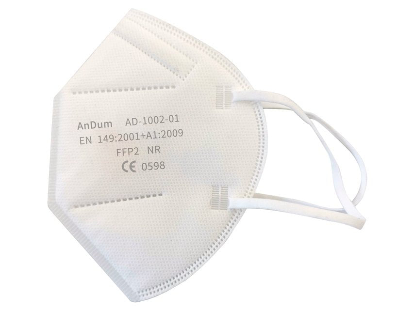 FFP2 FILTERING MASK WITH VALVE - white - GB,FR,IT,ES,PT