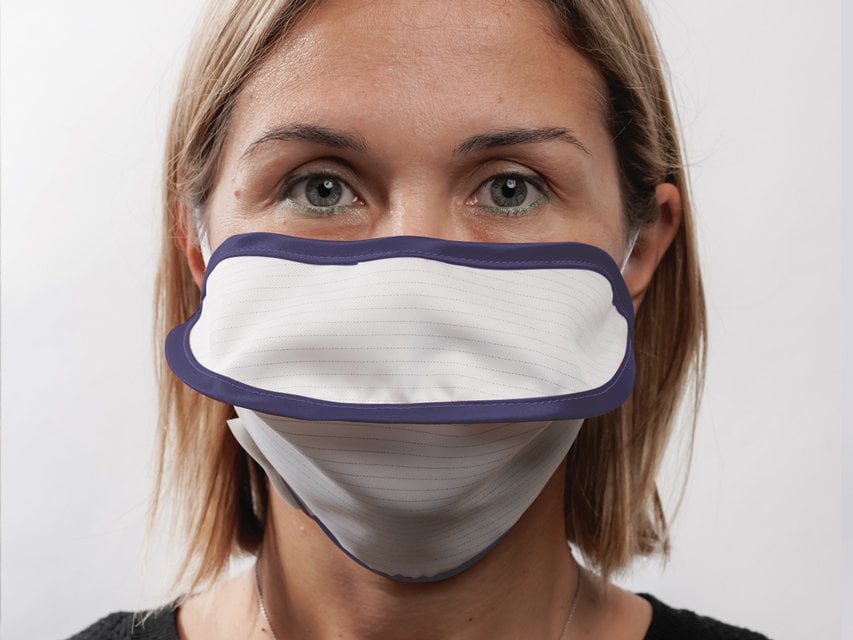 MYCROCLEAN ADULT REUSABLE SURGICAL MASK - BFE 99.8% - white-blue