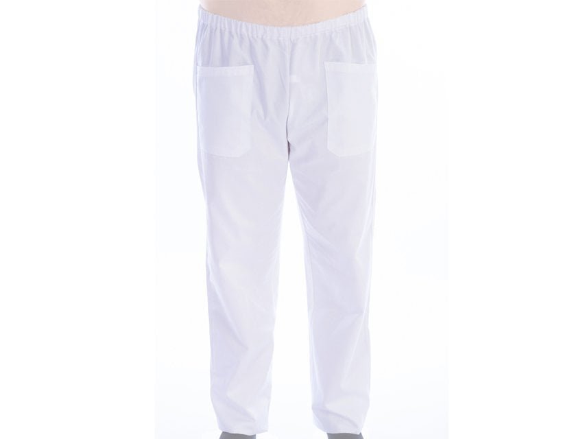 TROUSERS - cotton/polyester - unisex S white