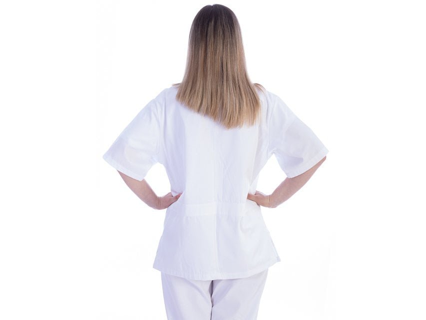 JACKET WITH STUD - cotton/polyester - woman M white