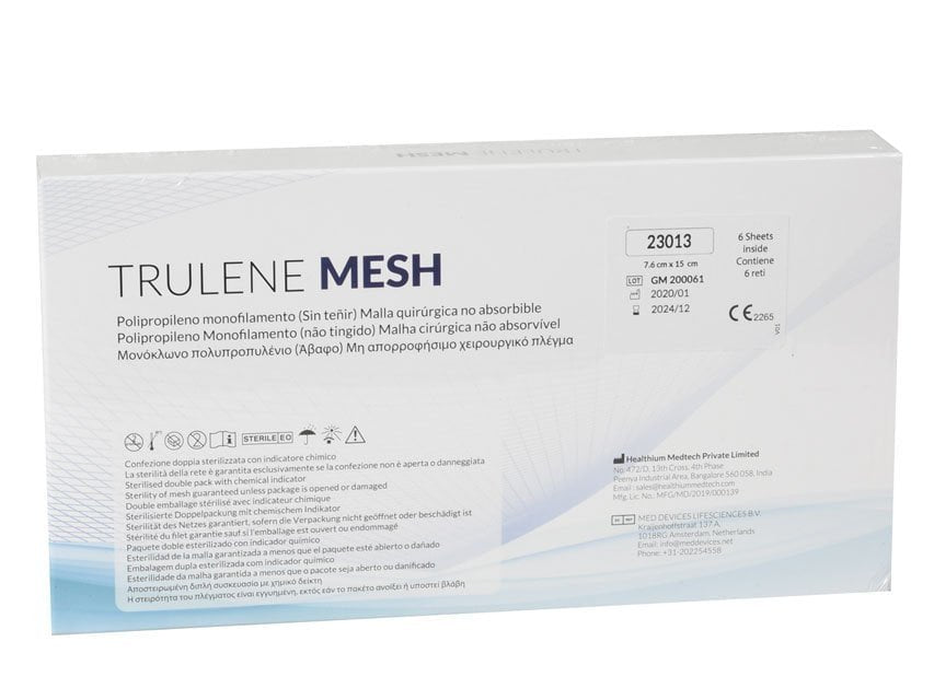 TRULENE NON ABSORBABLE MESH 7.6x15cm - transparent