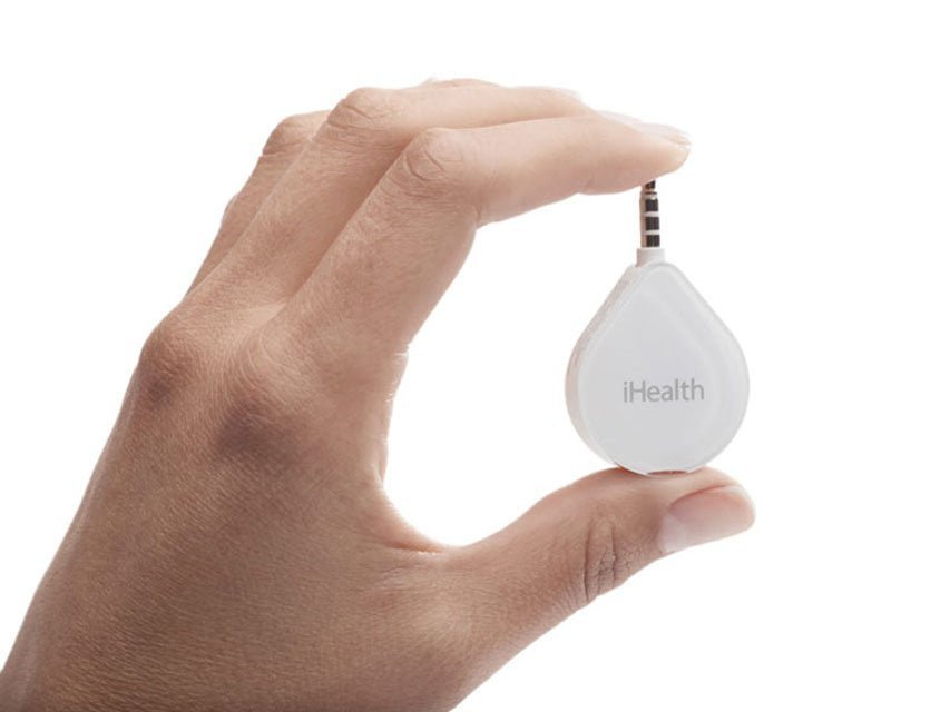 iHEALTH ALIGN BG1 BUTTON SIZE GLUCOSE MONITOR mobile transmission