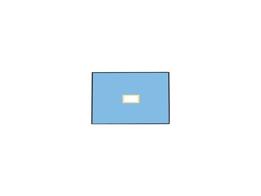 NON WOVEN BI-LAYER DRAPE 50x75 cm with hole 6x9 cm