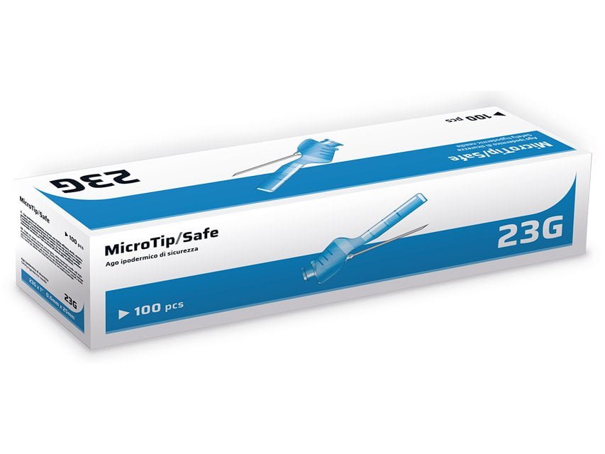 HYPODERMIC SAFETY NEEDLE 23G 0.6x25 mm - sterile