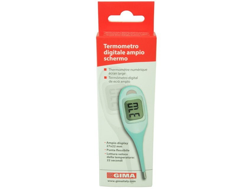 GIMA WIDE SCREEN DIGITAL THERMOMETER °C - box