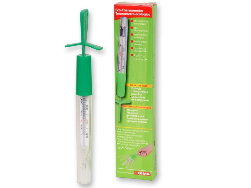 GIMA DISPLAY OF ECOLOGICAL THERMOMETER with shake-down aid