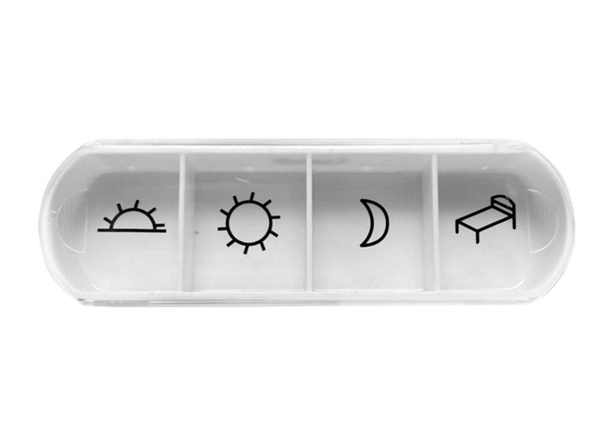 DAILY PILL BOX - white/transparent - pouch