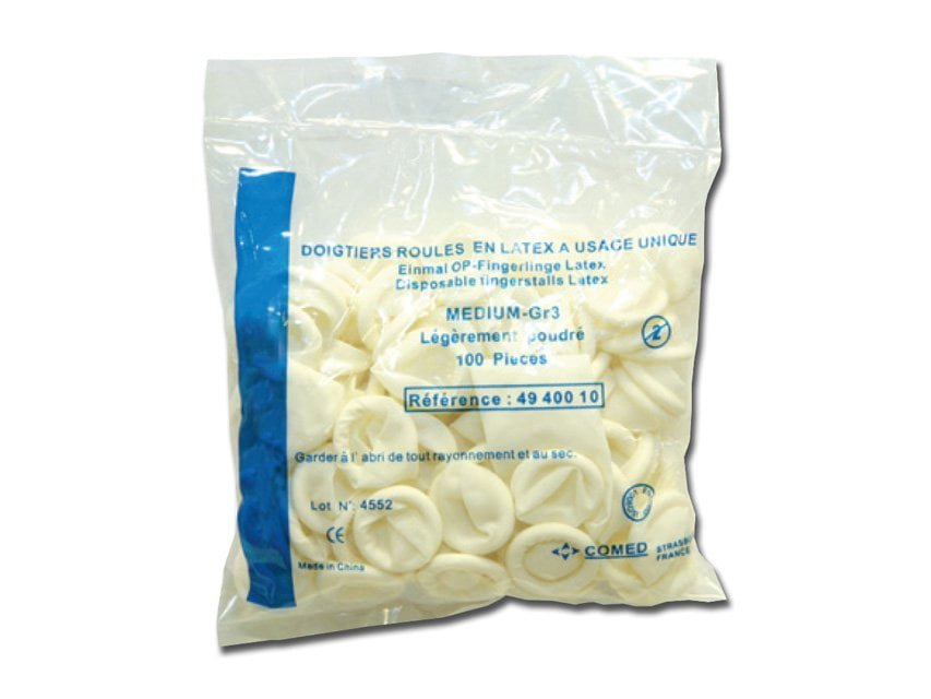 LATEX FINGER COTS - medium