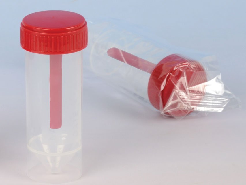 FAECES CONTAINER 30 ml - cleanroom ISO 8