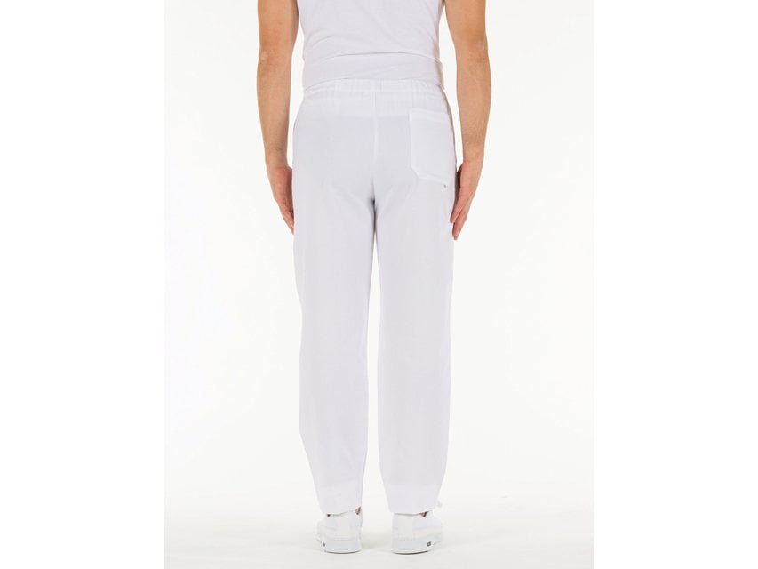 TROUSERS - white cotton - SMALL