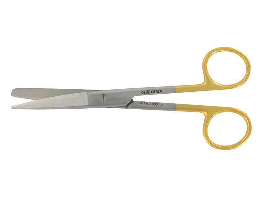 GOLD SCISSORS STRAIGHT BLUNT/SHARP - 14.5 cm
