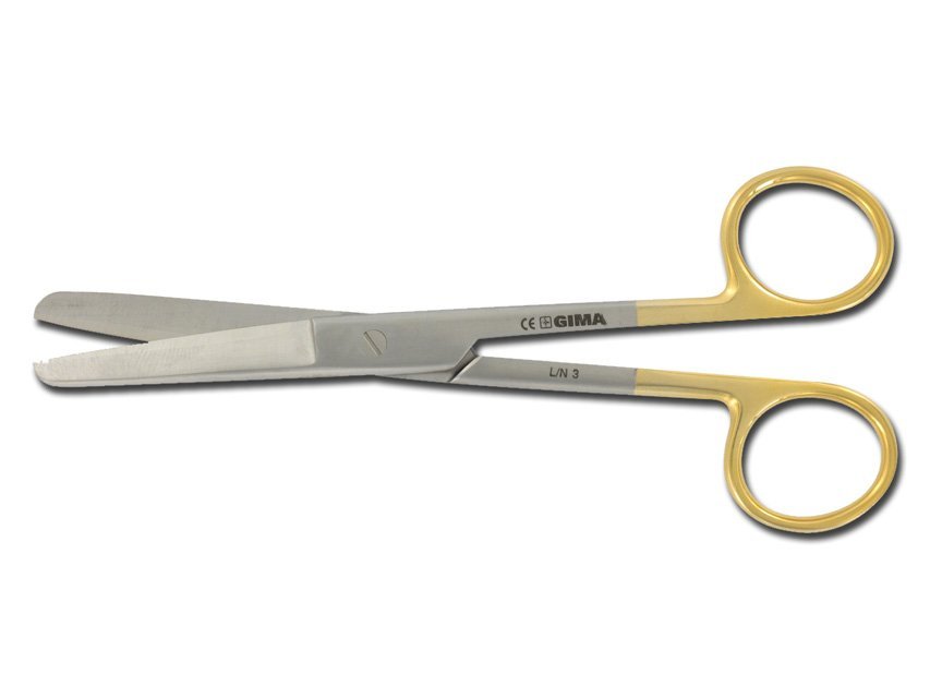 GOLD SCISSORS STRAIGHT BLUNT/BLUNT - 14.5 cm