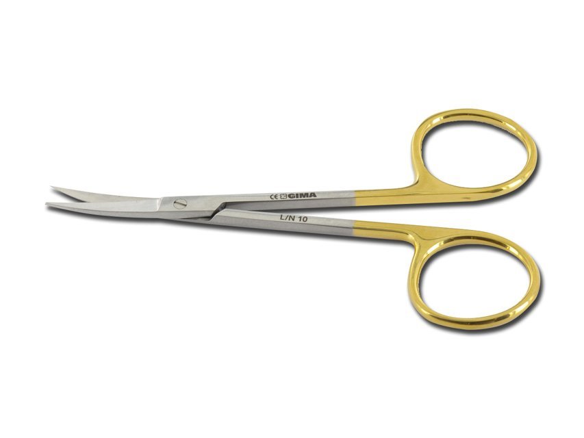 GOLD IRIS SCISSORS curved - 11.5 cm
