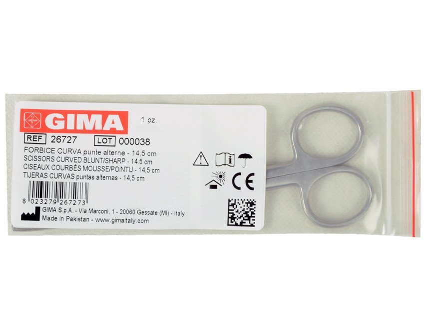SCISSORS CURVED BLUNT/SHARP - 14,5 cm