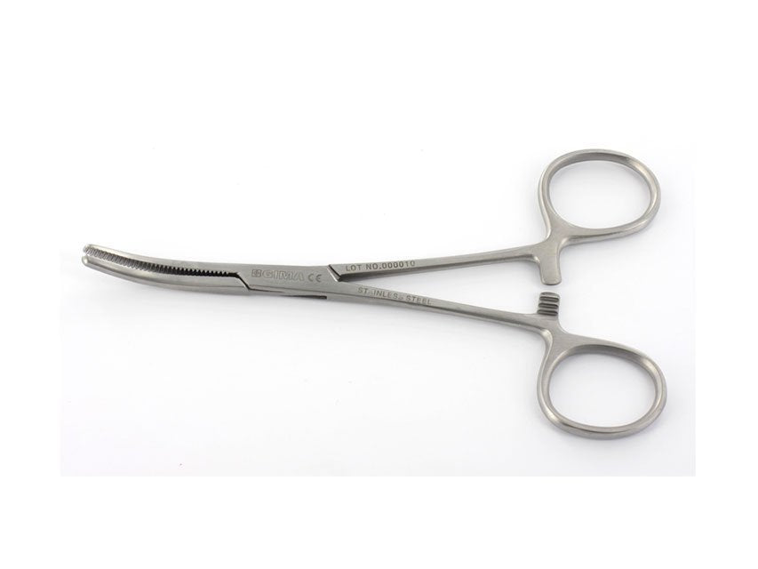 KLEMMER FORCEPS - curved- 14 cm