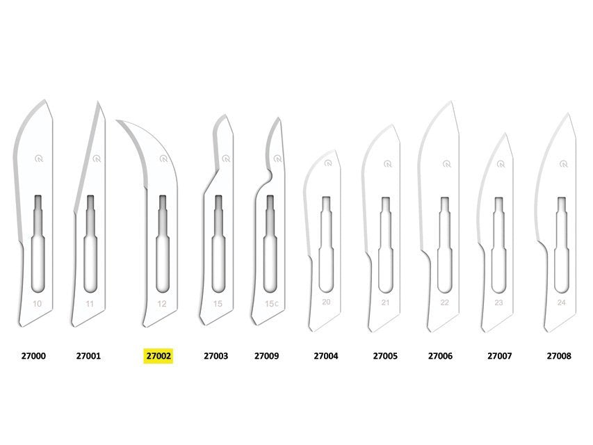 GIMA CARBON STEEL BLADES N. 12 - sterile