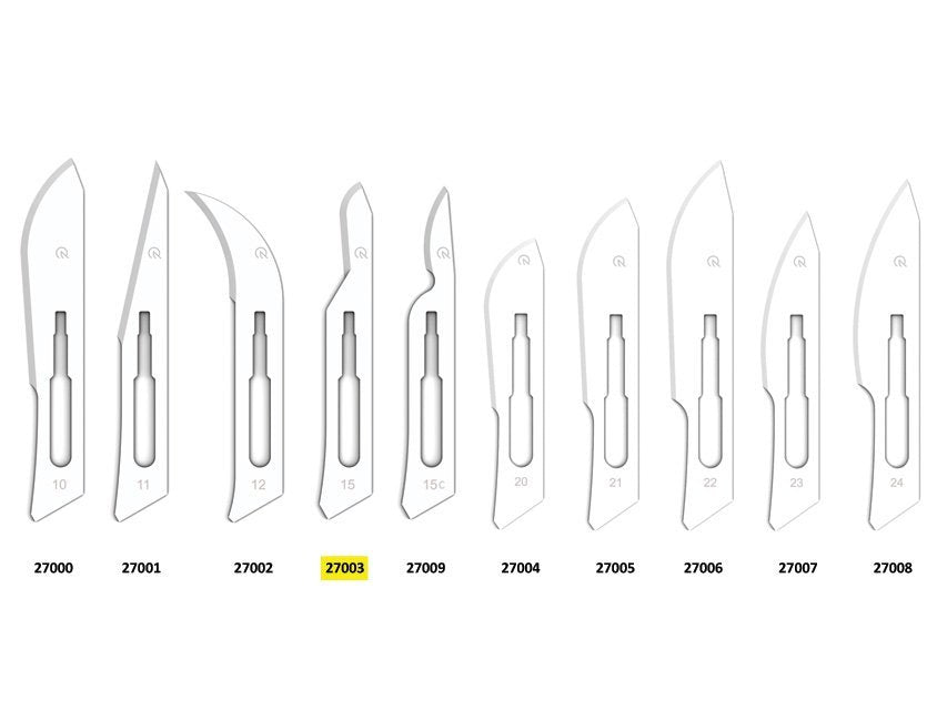 GIMA CARBON STEEL BLADES N. 15 - sterile