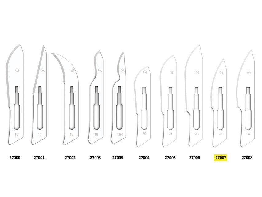 GIMA CARBON STEEL BLADES N. 23 - sterile