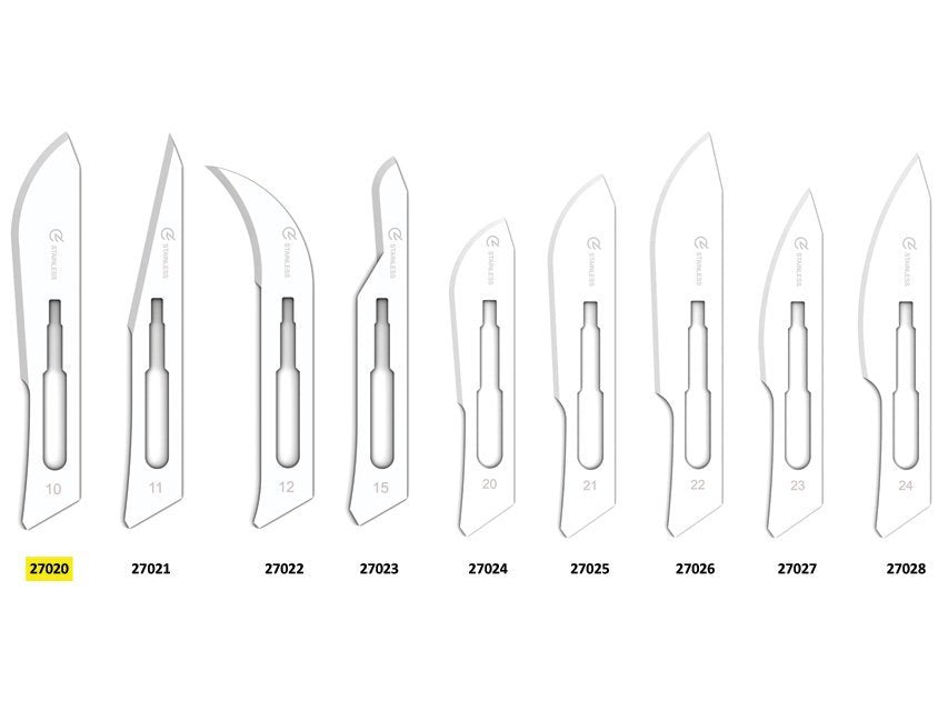 GIMA STAINLESS STEEL BLADES N. 10 - sterile