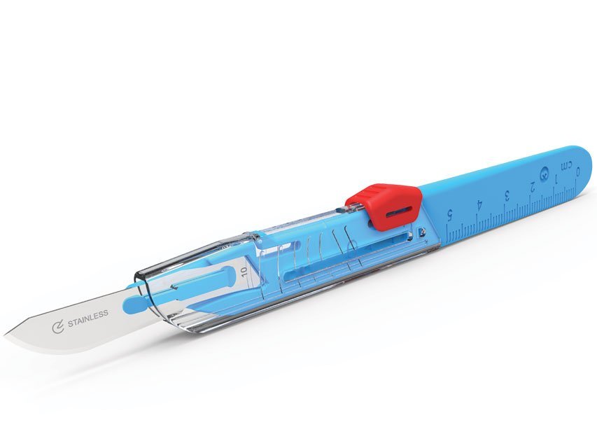 SAFETY PROTECTIVE SHIELD SCALPELS N. 10 - sterile