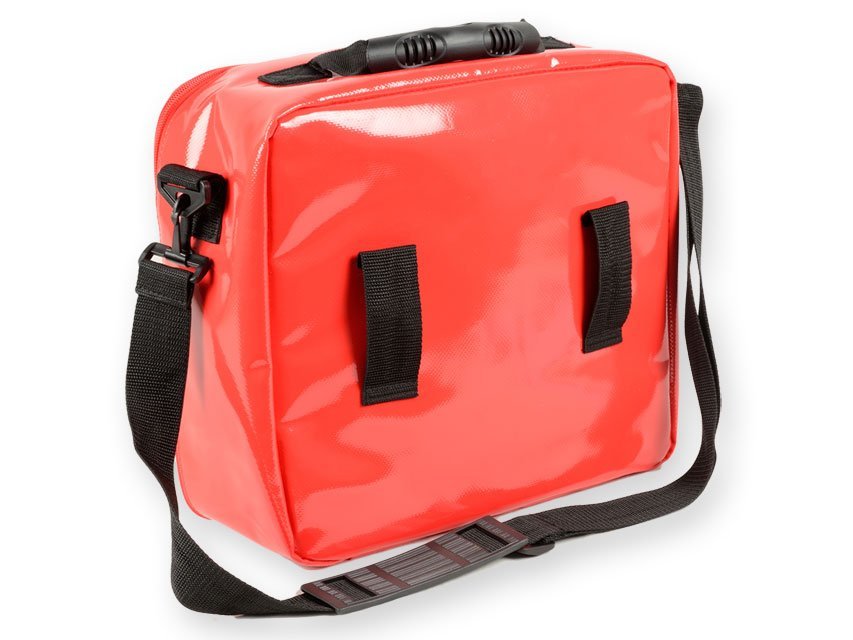 CUBO BAG PVC coated - red