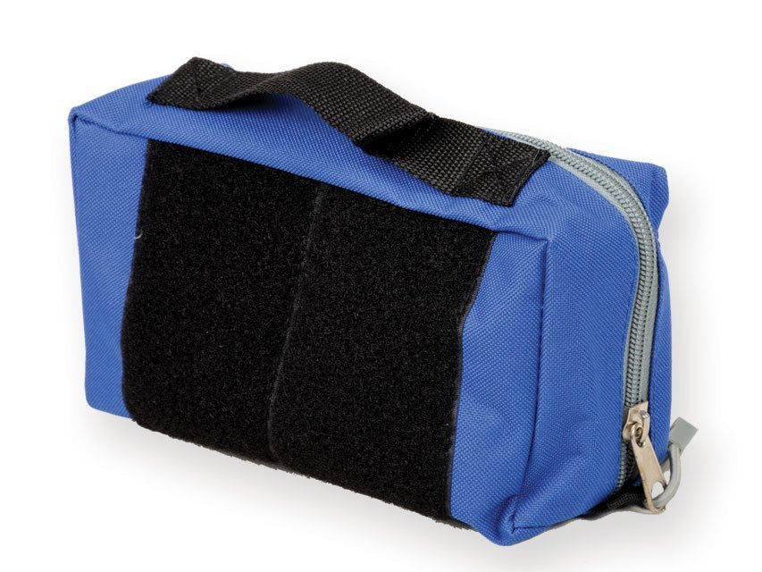E1 RECTANGULAR POUCH with window and handle - blue