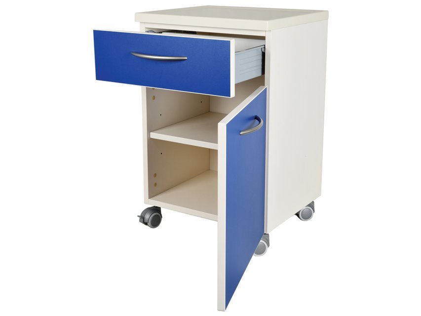 BEDSIDE TABLE WITH DRAWER - blue