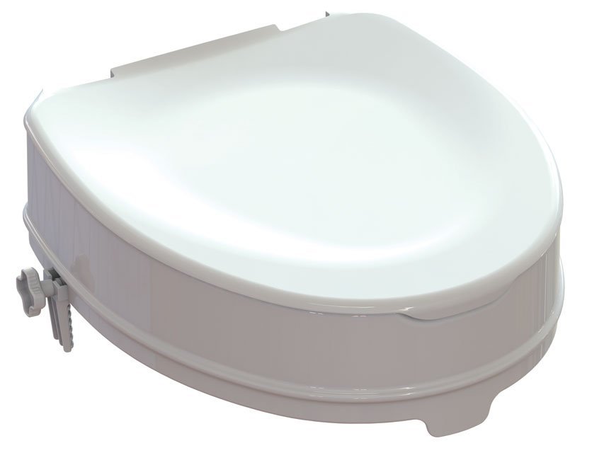 RAISED TOILET SEAT with fixing system - height 10 cm