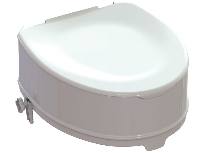 RAISED TOILET SEAT with fixing system - height 14 cm