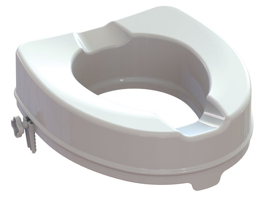 RAISED TOILET SEAT with fixing system - height 10 cm