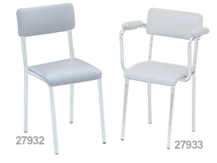 CHAIR - padded seat - grey