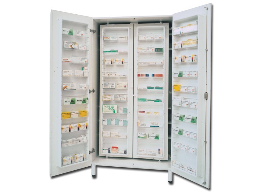MEDICINE CABINET - bi-laminated board - white
