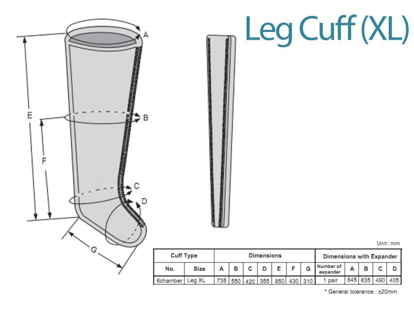 LEG CUFF XL - 6 CHAMBERS - spare for 28441