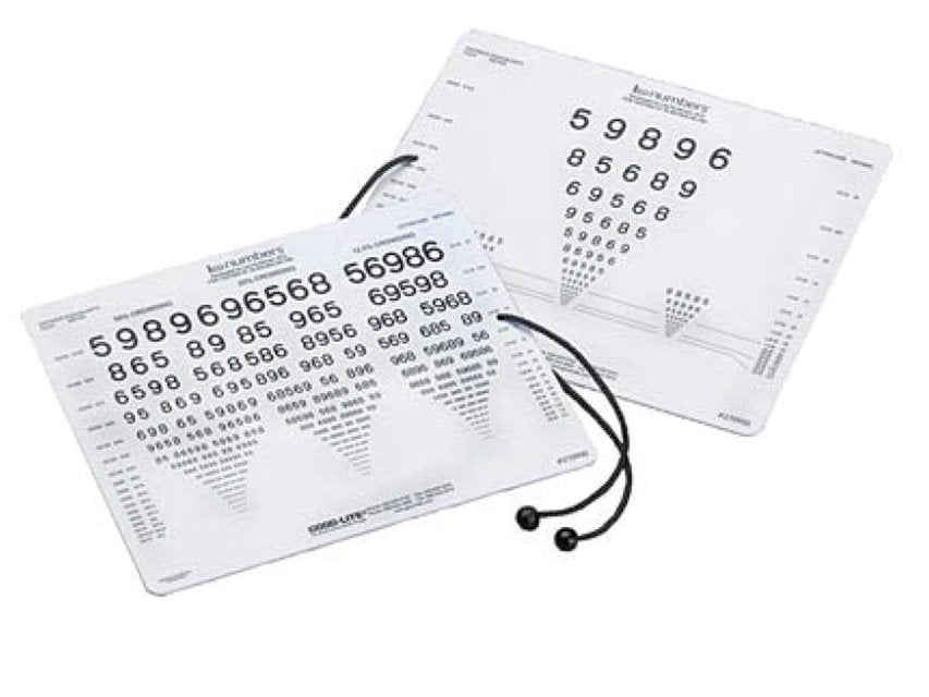 LEA NUMBERS NEAR VISION CARD - 40 cm (16")