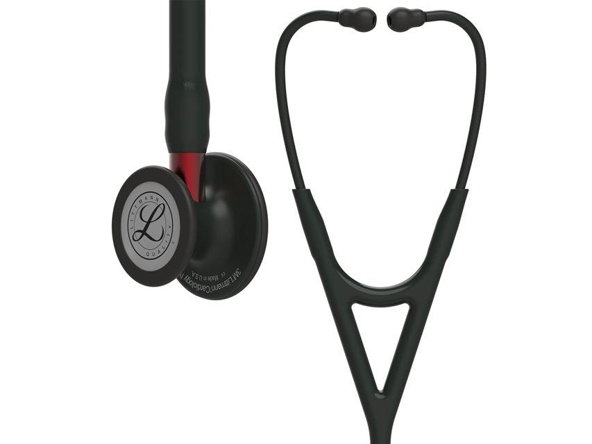LITTMANN CARDIOLOGY IV - 6200 - black - black finish - red stem