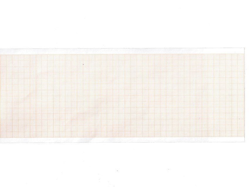 ECG thermal paper 80x20 mm x m roll - orange grid