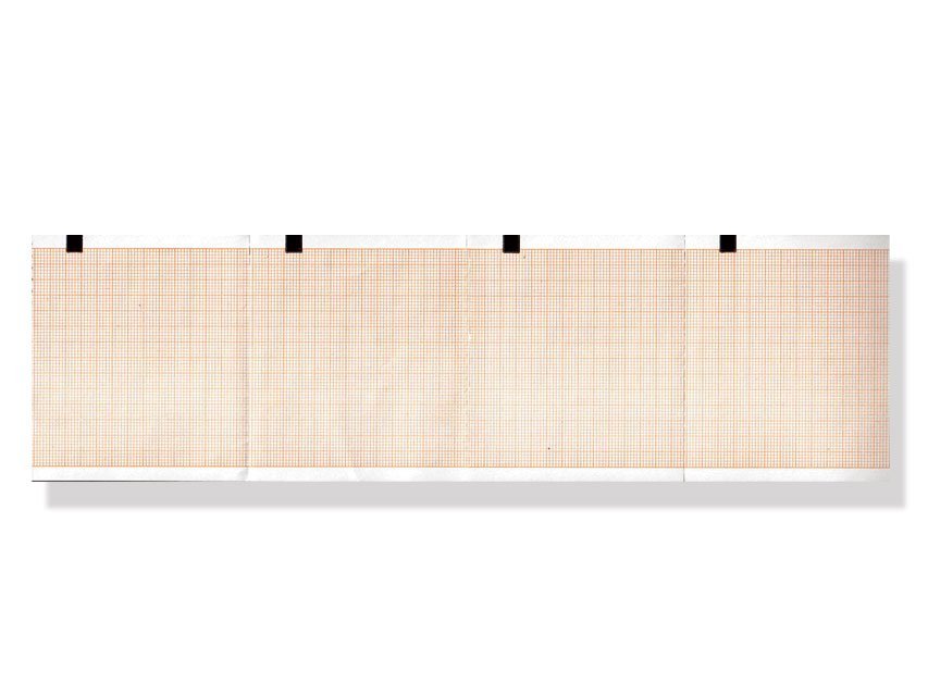 ECG thermal paper 80x70mm x300s pack - orange grid