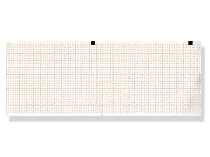 ECG thermal paper 110x140mm x200s pack - orange grid