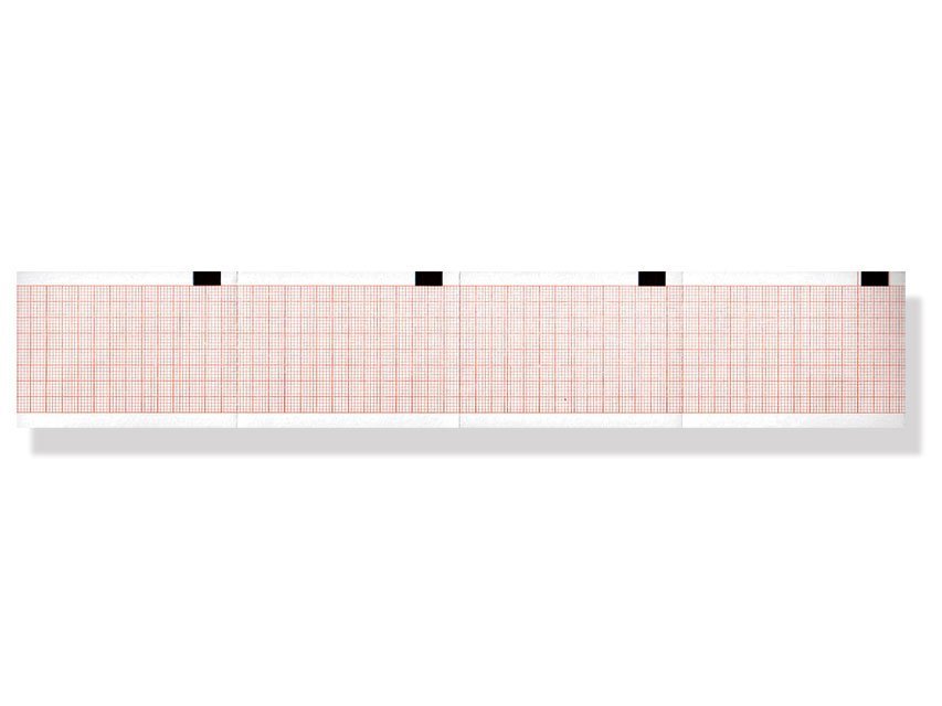 ECG thermal paper 50x70mm x200s pack - orange grid