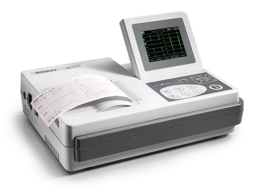 EDAN SE-3 COLOUR ECG - 3 channel with monitor and interpretation