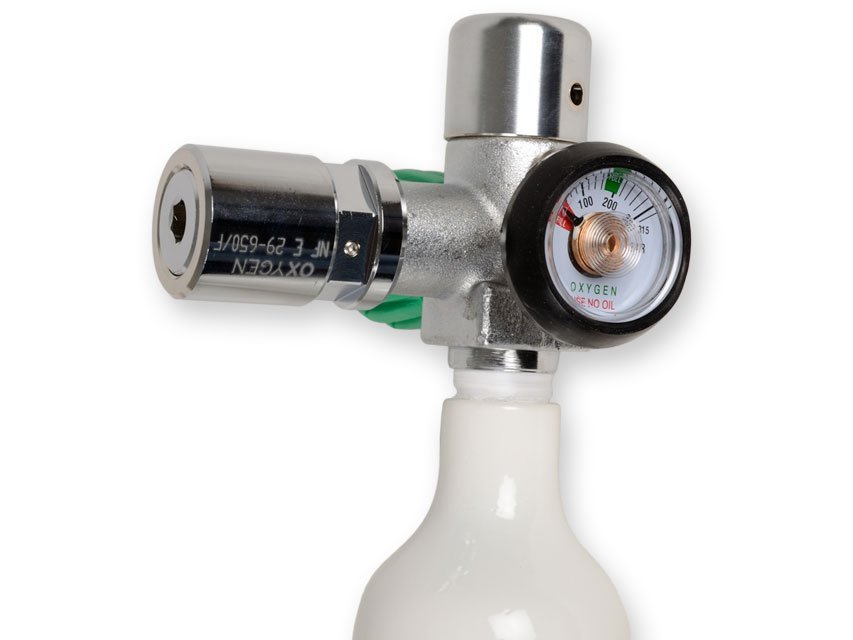 OXYGEN CYLINDER 0.5 l with reducer - NF - empty