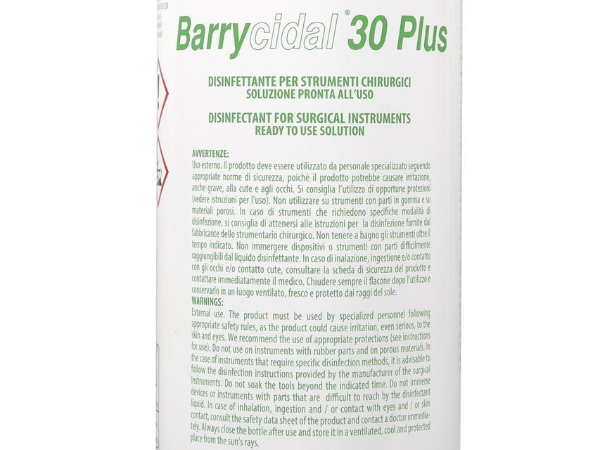 BARRYCIDAL "30 Plus" - germicide diluted 5% - bottle 1 l