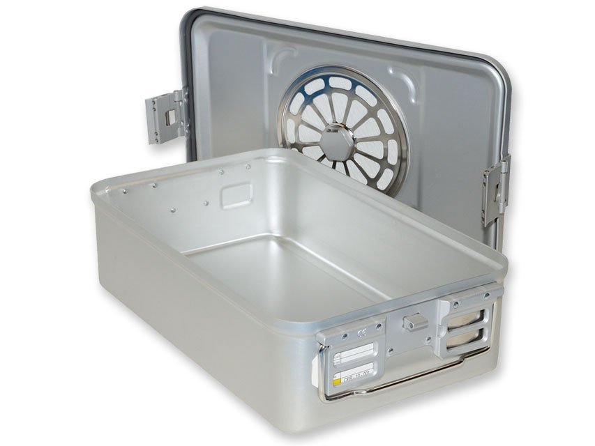 CONTAINER WITH FILTER medium h 135 mm - grey