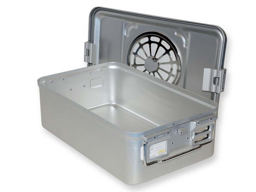 CONTAINER WITH FILTER medium h 150 mm - grey