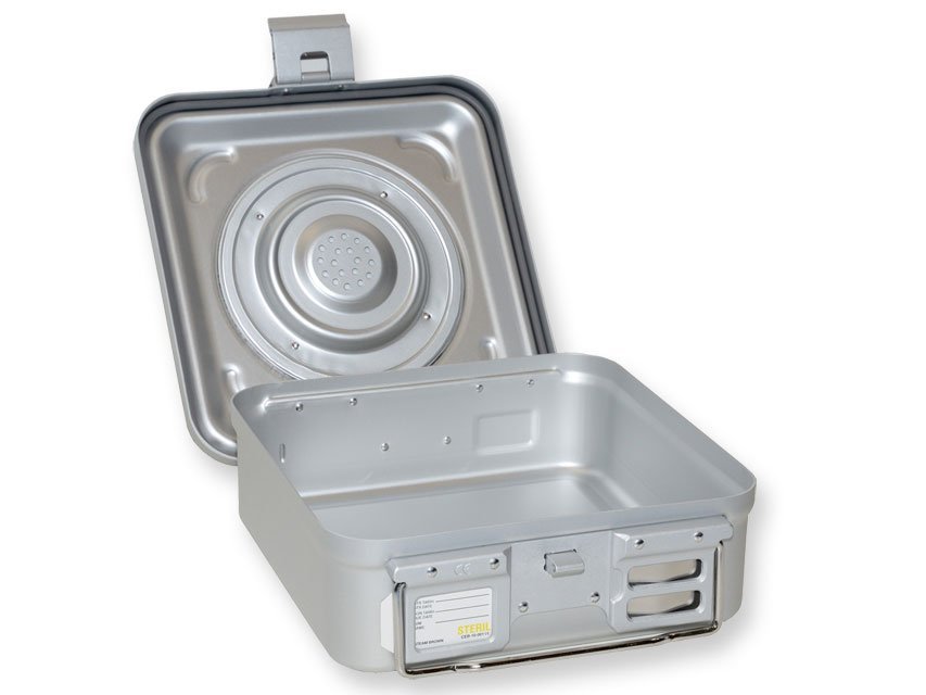 B.S. CONTAINER WITH VALVE small h 100 mm - grey