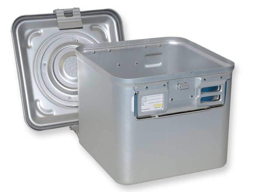 B.S. CONTAINER WITH VALVE small h 260 mm - grey
