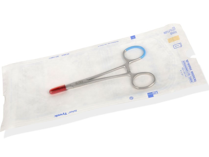 STERILE SPENCER WELLS FORCEPS - straight - 13 cm