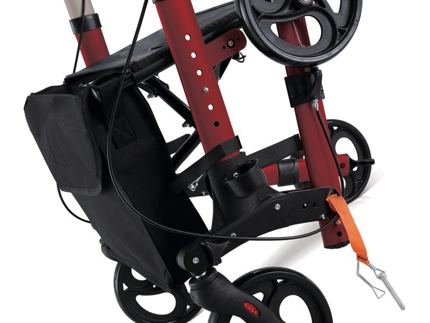COMPACT ROLLATOR - foldable - red