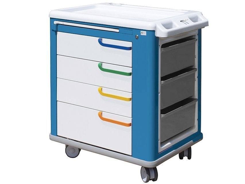 MULTIFUNCTIONAL TROLLEY - standard - white/blue