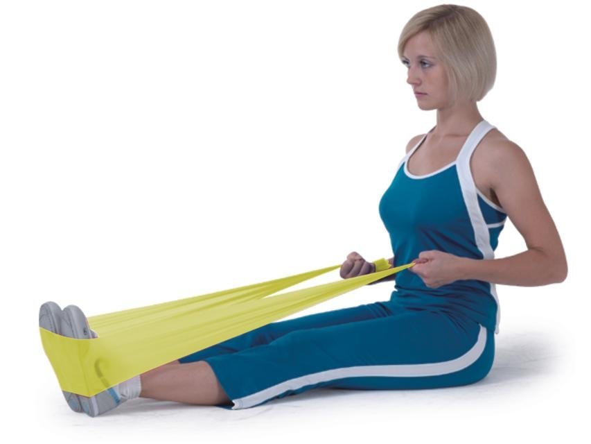 LATEX-FREE EXERCISE BAND 1.5 m x 14 cm x 0.20 mm - yellow